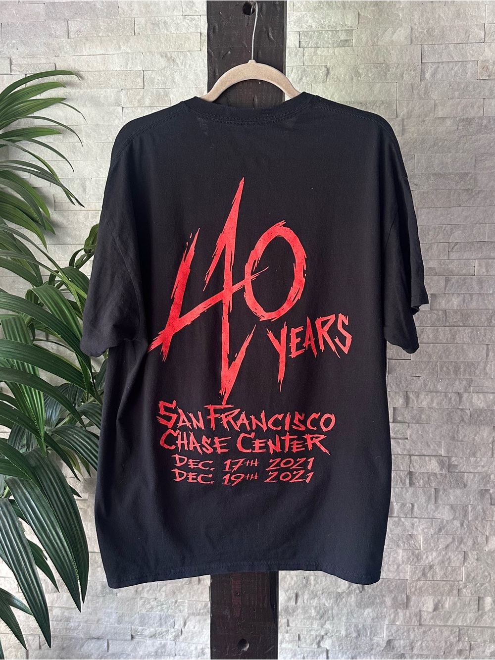 Metallica 40th Anniversary Black Logo Graphic Cotton Band T-Shirt Size XL